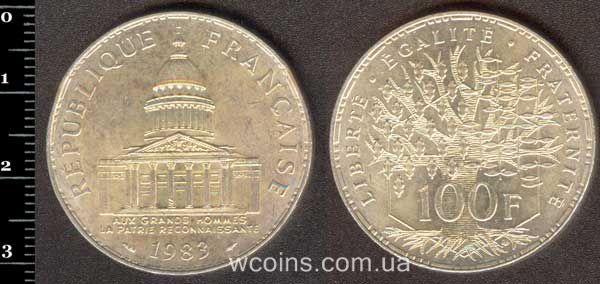 Монета Франція 100 франків 1983