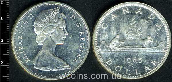 Монета Канада 1 долар 1965