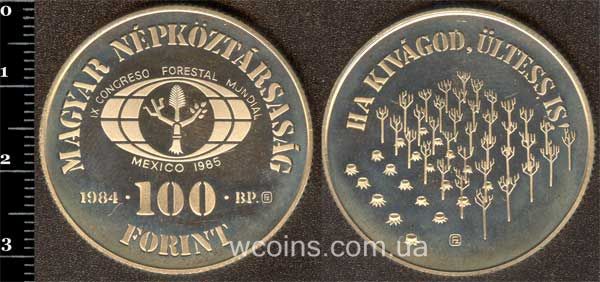 Coin Hungary 100 forint 1984