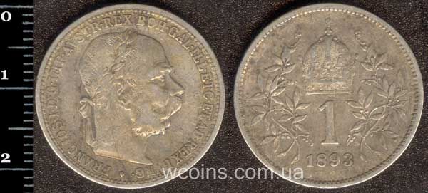 Монета Австрія 1 крона 1893
