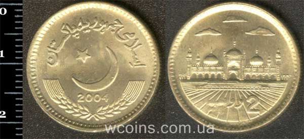 Монета Пакистан 2 рупії 2004