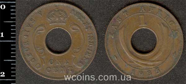 Монета Британска Східна Африка 1 цент 1935