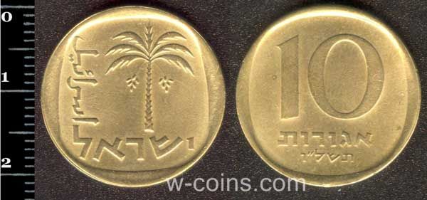 Монета Ізраїль 10 агор 1972