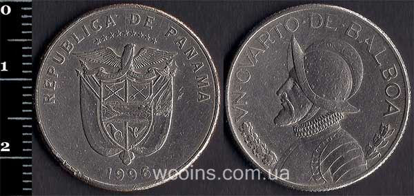 Монета Панама 1/4 бальбоа 1996