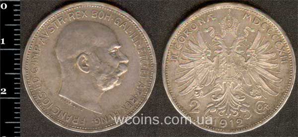 Монета Австрія 2 крони 1912