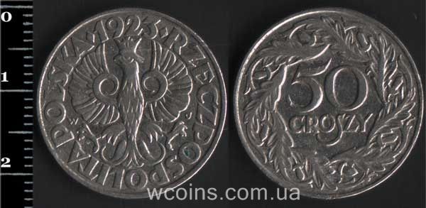 Монета Польща 50 грошей 1923