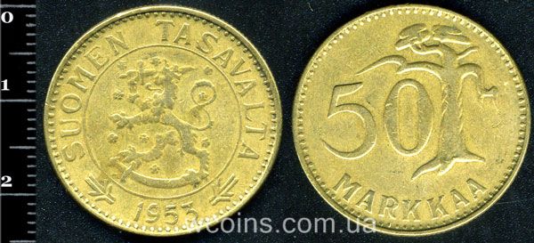 Монета Фінляндія 50 марок 1953