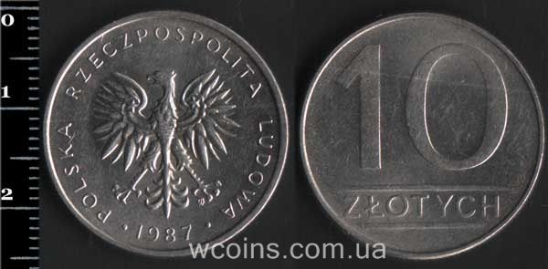 Монета Польща 10 злотих 1987