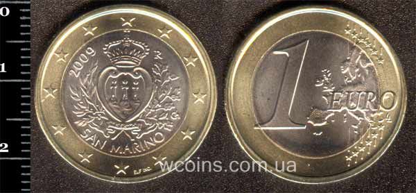 Монета Сан-Маріно 1 євро 2009