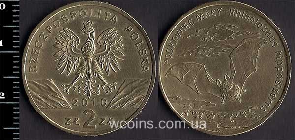 Coin Poland 2 zloty 2010 Lesser horseshoe bat