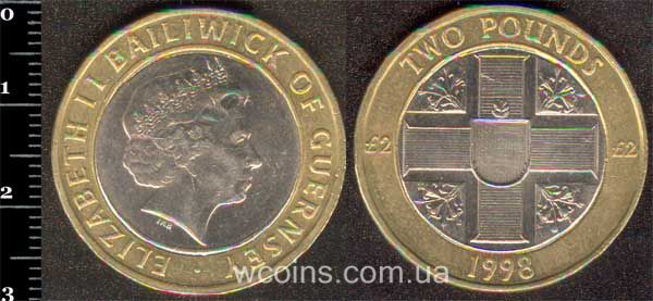 Монета Ґернсі 2 фунта 1998