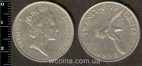 Coin Bermuda 25 cents 1995