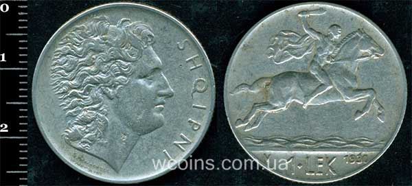 Монета Албанія 1 лек 1930