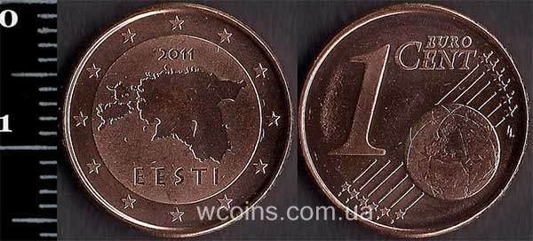 Монета Естонія 1 євроцент 2011