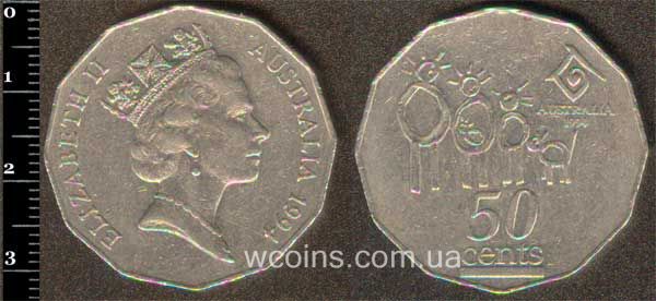 Монета Австралія 50 центів 1994