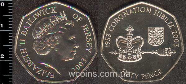 Coin Jersey 50 pence 2003