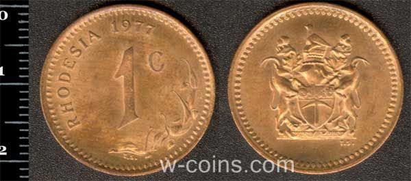 Монета Зімбабве 1 цент 1977