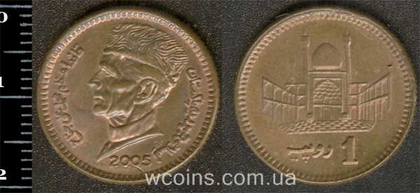 Монета Пакистан 1 рупія 2005