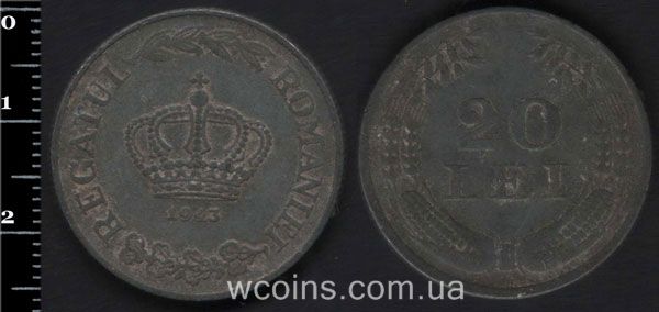Монета Румунія 20 лей 1943