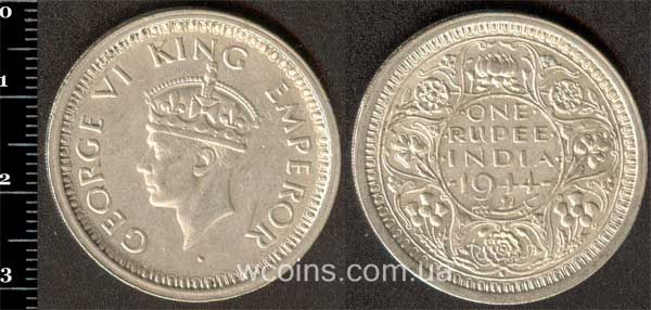 Coin India 1 rupee 1944