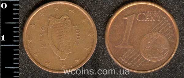 Монета Ірландія 1 євро цент 2002