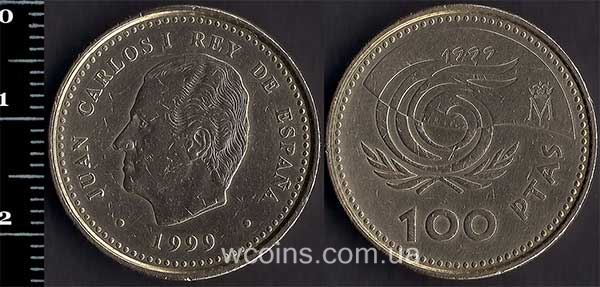 Монета Іспанія 100 песет 1999