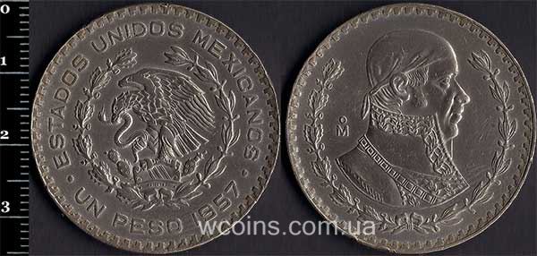 Coin Mexico 1 peso 1957
