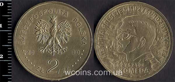 Монета Польща 2 злотих 2010  Кшиштоф Комеда