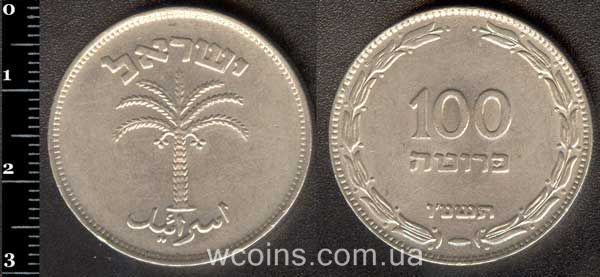 Coin Israel 100 prutah 1955