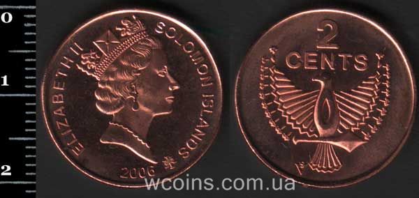 Монета Соломонові острови 2 цента 2006
