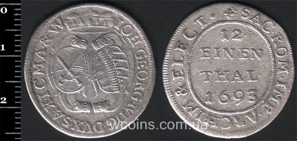 Монета Саксонія 1/12 талера