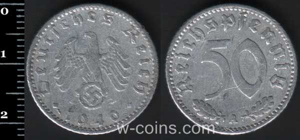 Монета Німеччина 50 рейхспфенігів 1940
