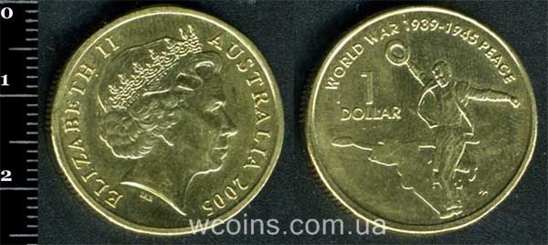 Монета Австралія 1 долар 2005