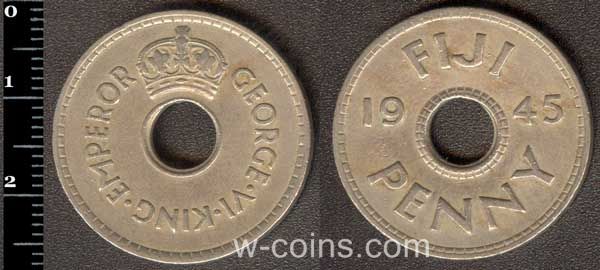 Coin Fiji 1 penny 1945