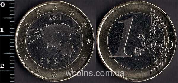 Монета Естонія 1 євро 2011