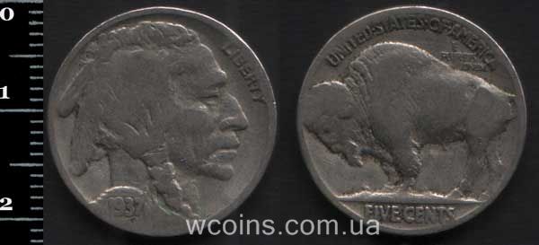 Coin USA 5 cents 1937
