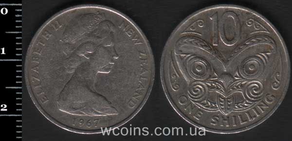 Монета Нова Зеландія 10 центів 1967