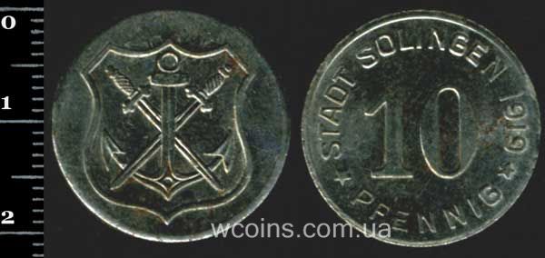 Монета Німеччина - нотгельди 1914 - 1924 10 пфенігів 1919