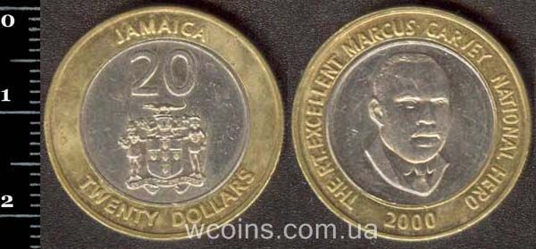 Монета Ямайка 20 доларів 2000