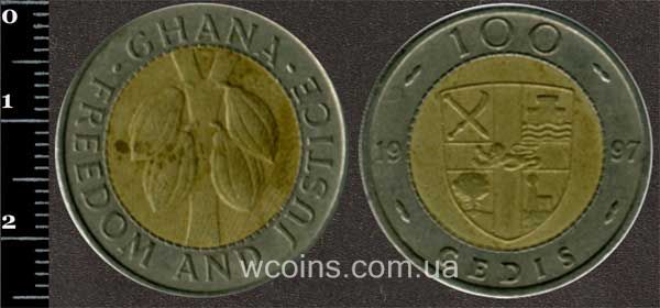 Монета Гана 100 седіс 1997