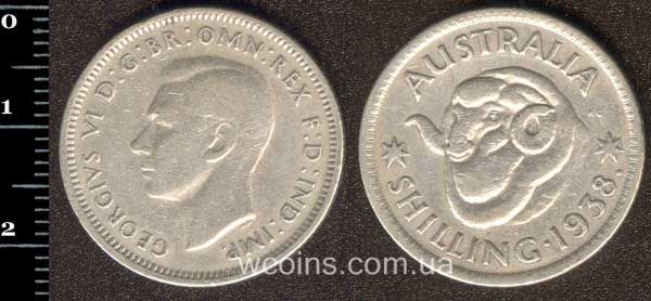 Монета Австралія 1 шилінг 1938