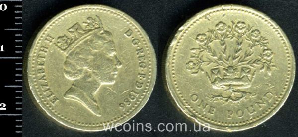 Монета Великобританія 1 фунт 1986