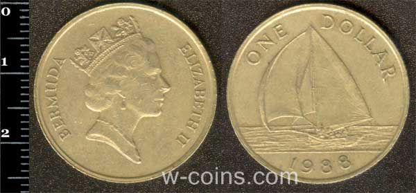 Coin Bermuda 1 dollar 1988