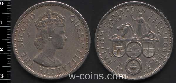Coin Eastern Caribbean States 50 cents 1965