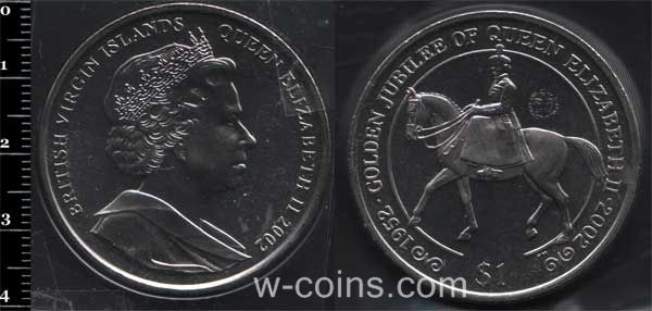 Монета Британські Віргінські Острови 1 долар 2002