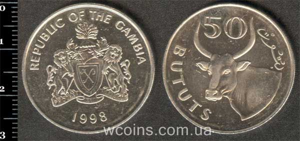 Монета Ґамбія 50 бутутів 1998