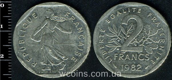 Монета Франція 2 франка 1982