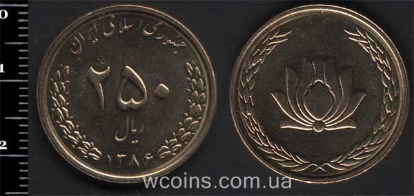 Монета Іран 250 ріалів 2007