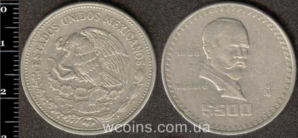 Монета Мексика 500 песо 1988