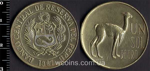 Монета Перу 1 соль 1967